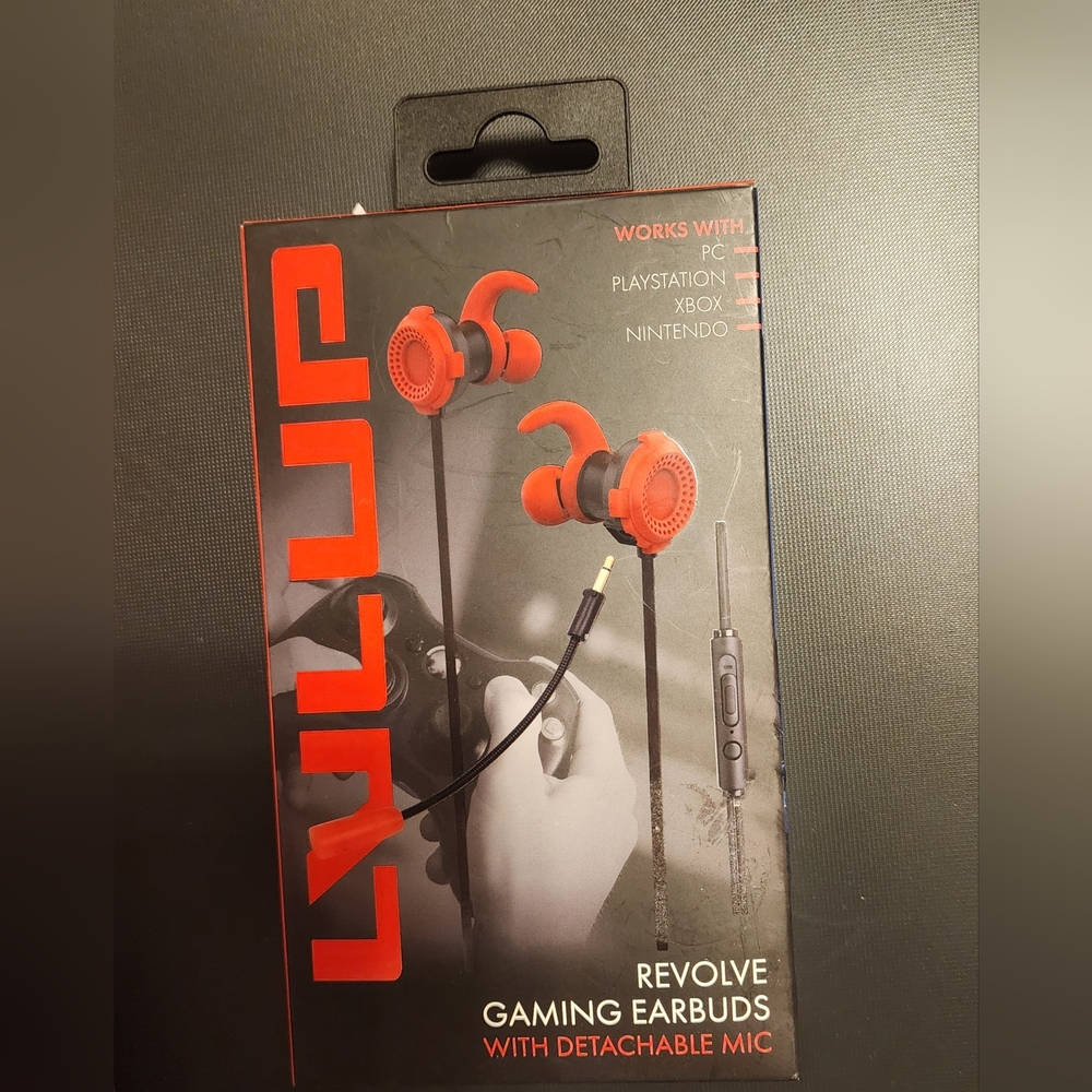 LVL Up Gaming Headset/Earbuds with Detachable Microphone